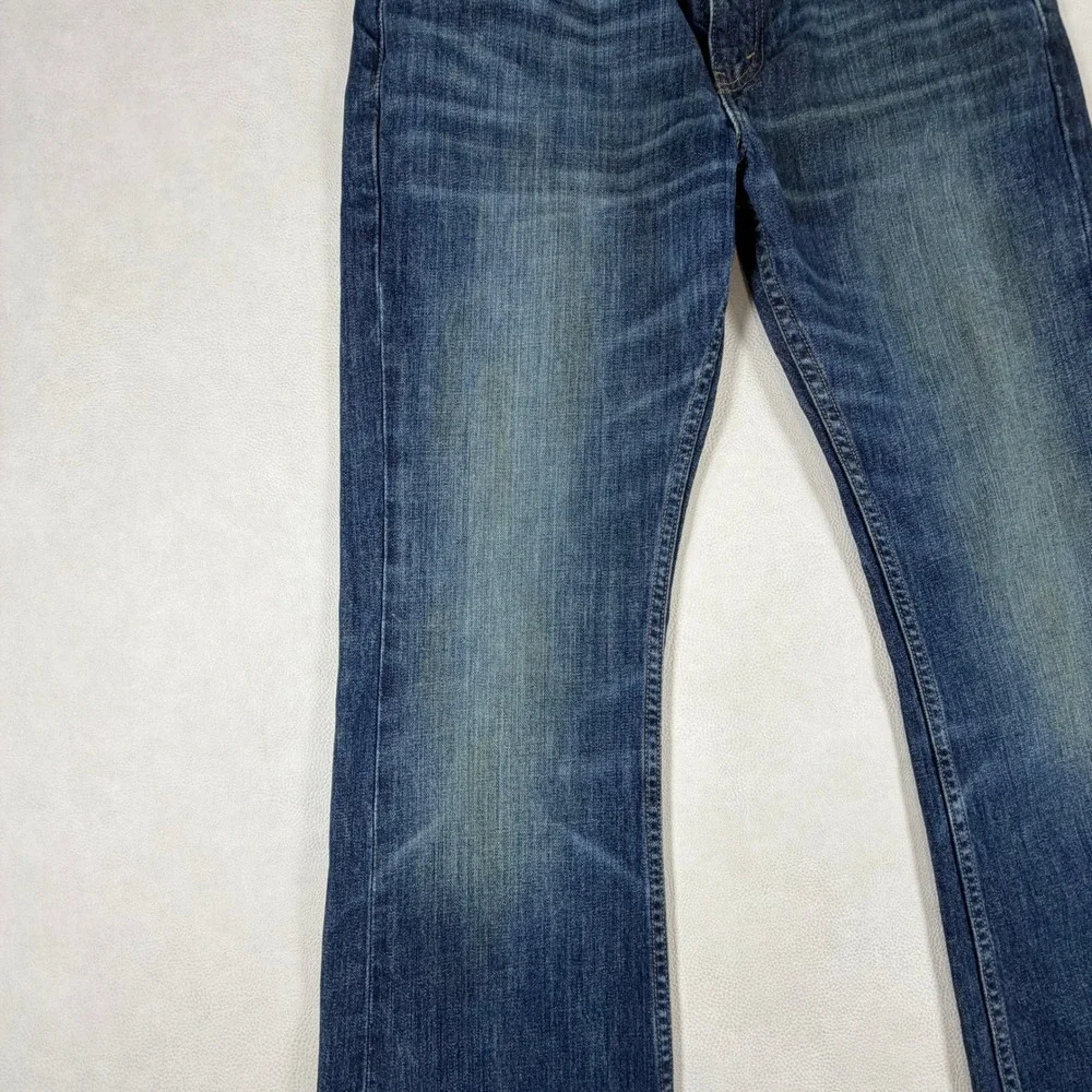 Levis 527 Slim Bootcut Mens Jeans 34x30 Medium Wash Blue Denim Western Fade